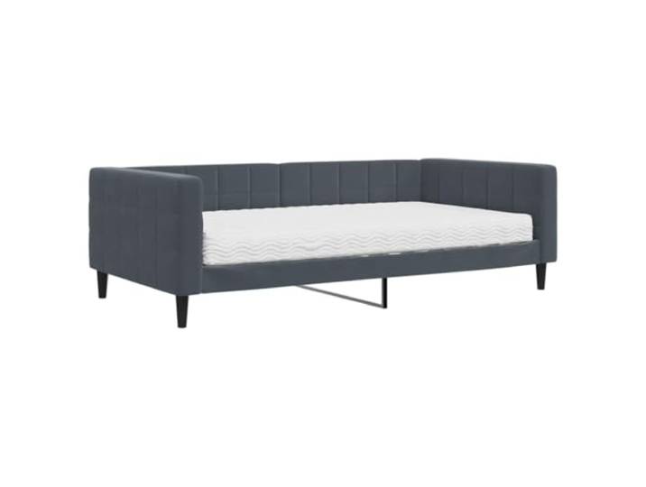 vidaXL Tagesbett mit Matratze Dunkelgrau 100x200 cm Samt