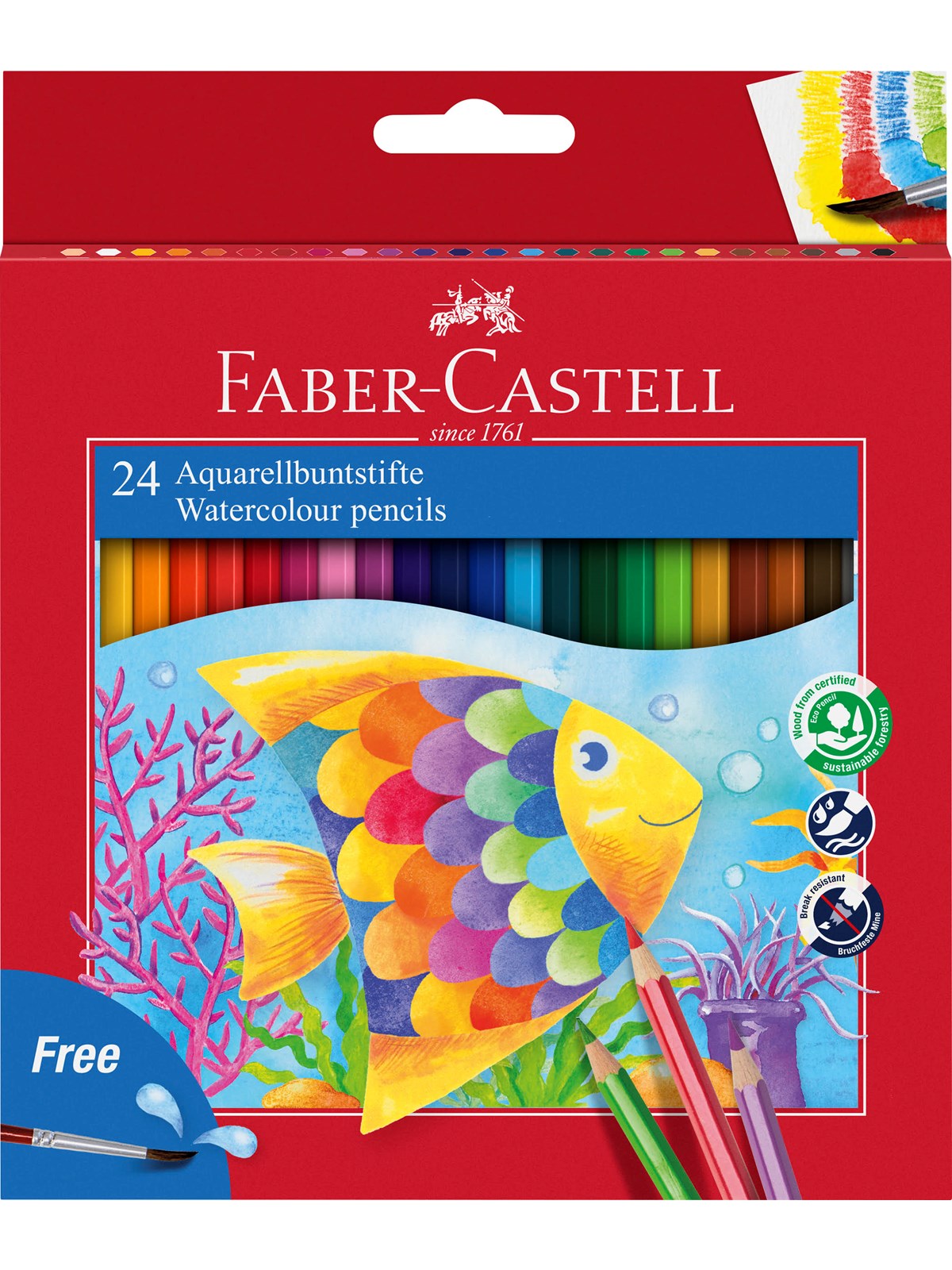 Faber-Castell Buntstift Kinder Aquarell 24erKartonetui