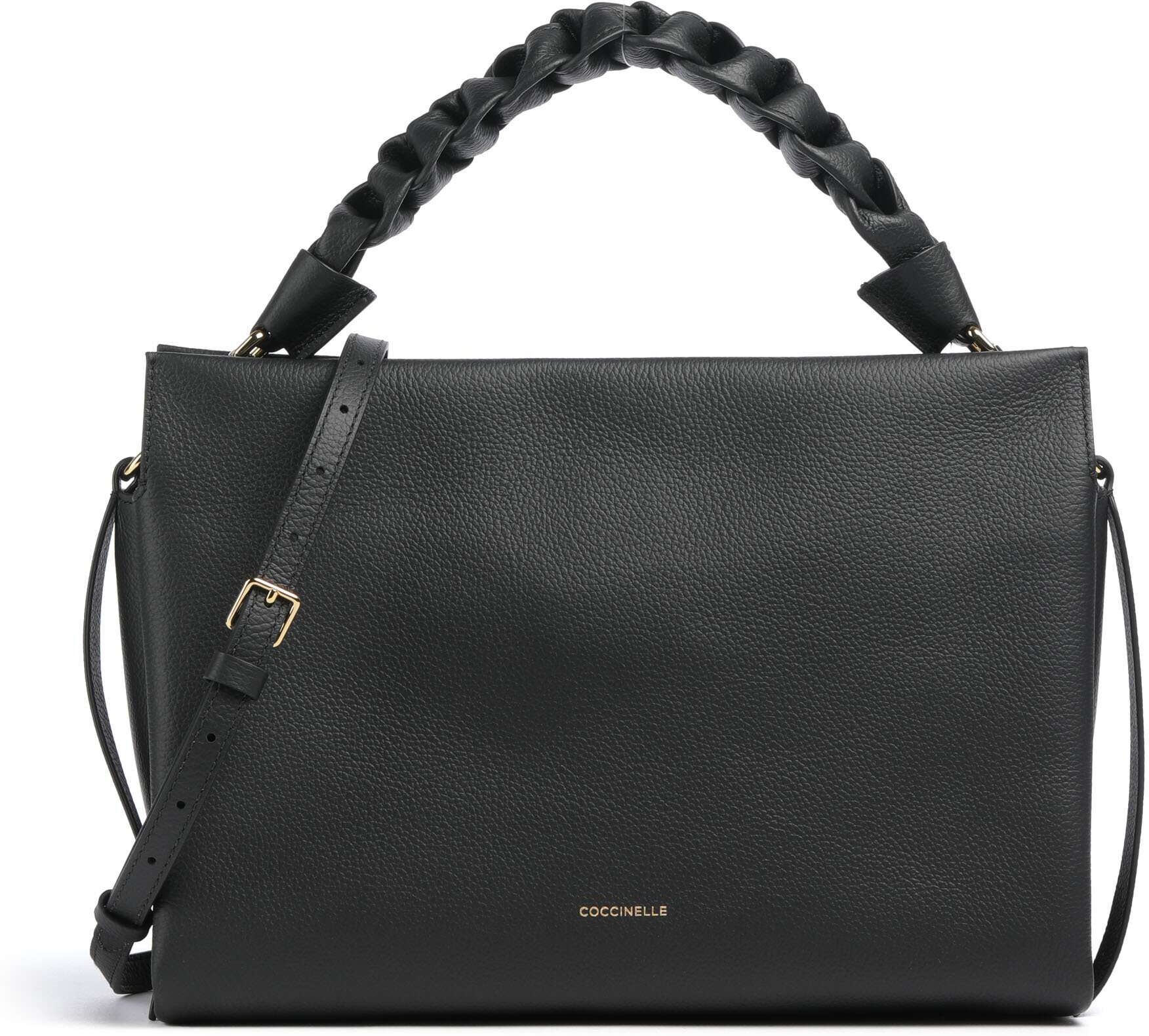 Coccinelle Boheme Grana Double Beuteltasche aus Leder, schwarz