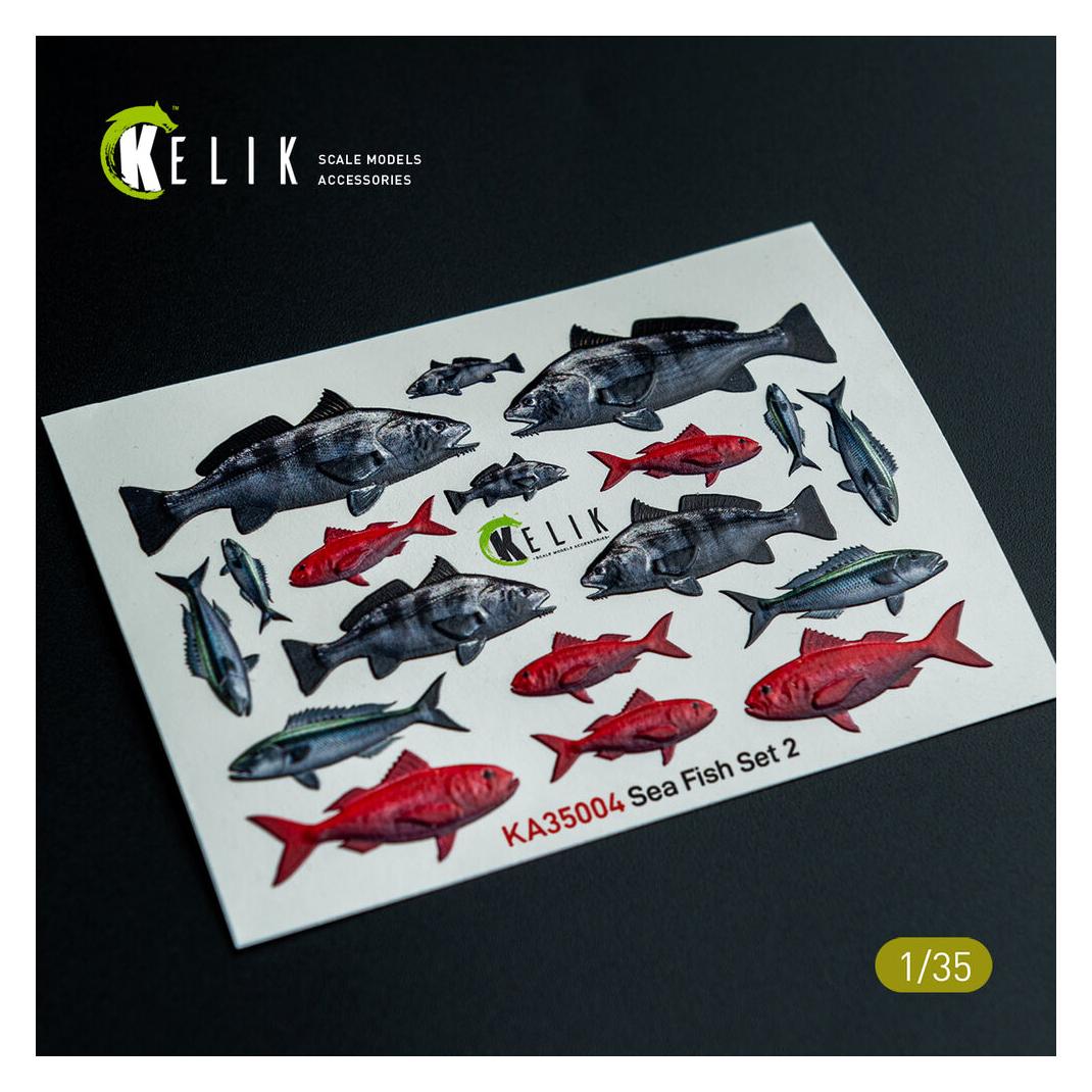 Kelik Sea Fish set Type 2 - 3D Decal for dioramas (KA35004)