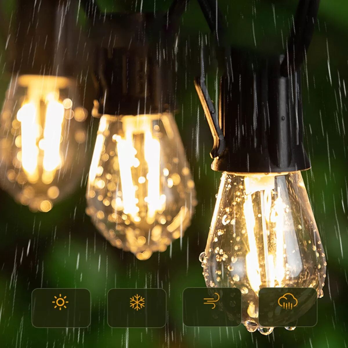 INF Guirlande Lumineuse Décorative LED 15M - 1W, Prise EU, Étanche pour Extérieur