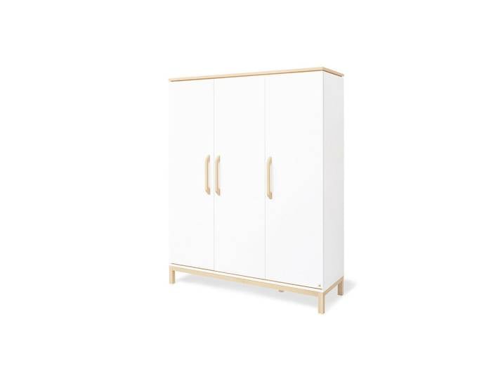 Pinolino Babykleiderschrank Pinolino Light, Ahorn, Weiß, Holz, Kiefer, massiv, 6 Fächer, 150x190x56 cm, Babymöbel, Babykleiderschrank