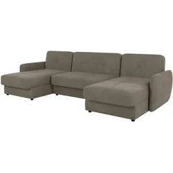 WOHNLANDSCHAFT Lupo Dunkelbeige Mikrofaser