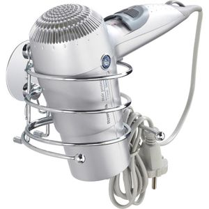 Wenko Haartrocknerhalter Turbo-Loc 18770100, ohne Bohren, mit Kabelhalter, 14 x 7,5 x 11,5 cm