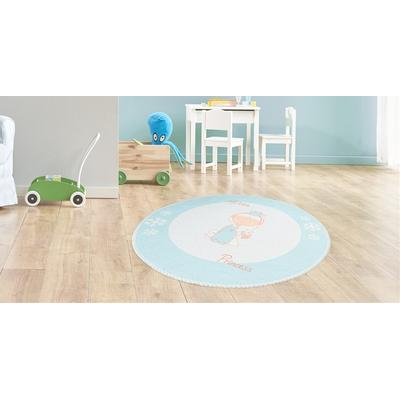 Kinderteppich ARTE ESPINA "Bambini 100", grün (mint), H:5mm Ø:160cm, Polyester, Teppiche, Kinderteppich, Fantasievoll bedruckter Kinderteppich, angenehme Haptik