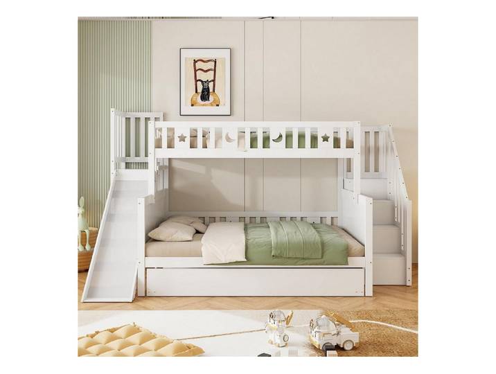 LuxusKollektion Kinderbett Kinder Etagenbett Treppe & Rutsche