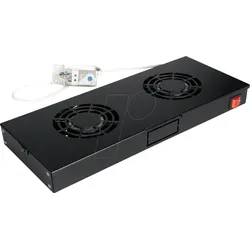 ROLINE 26210271 - 19" Dachlüftereinheit, 2 Lüfter, schwarz