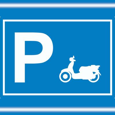HB-Druck Motorroller Parkplatz Aufkleber waagerecht A2 (420x594mm)
