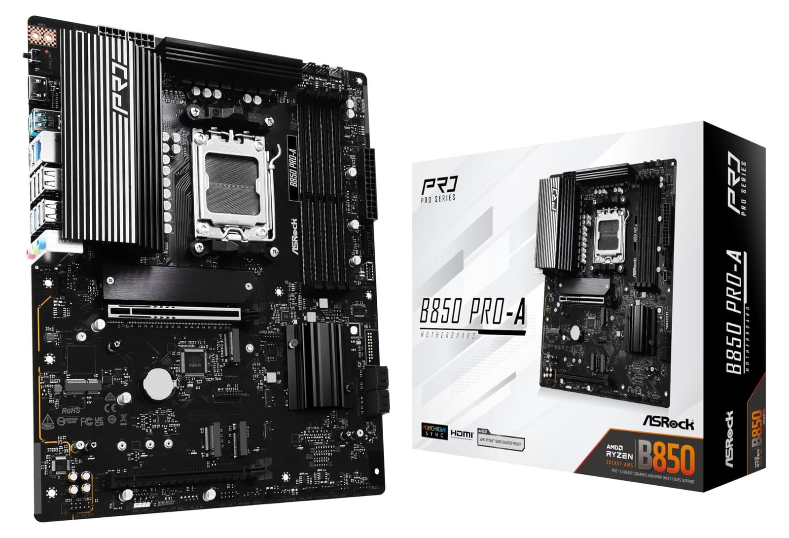 ASRock B850 Pro-A AMD B850 Socket AM5 ATX moederbord