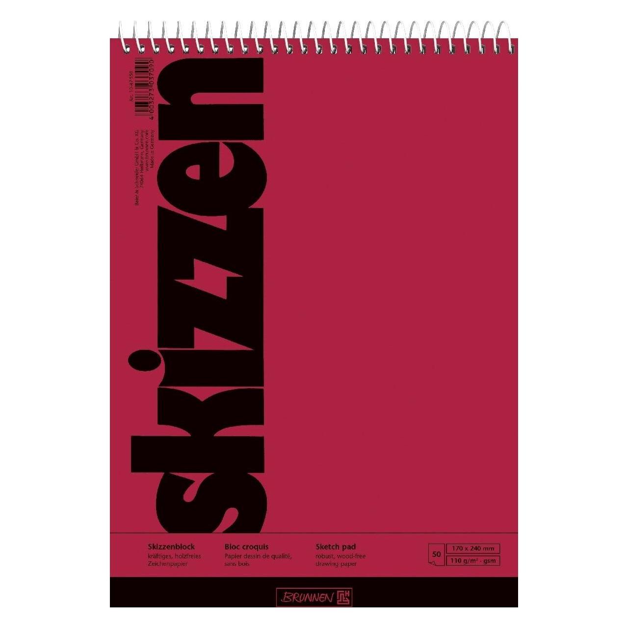 Brunnen Skizzenblock 17,0 x 24,0 cm (170 x 240 mm) (1047550)