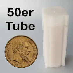 Goldmünze 50 x 20 Francs "Leopold II." Tube (Belgien)