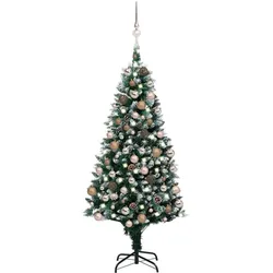 vidaXL, Weihnachtsbaum, Olivia (mit 61 roségoldenen Kugeln) (180 cm)