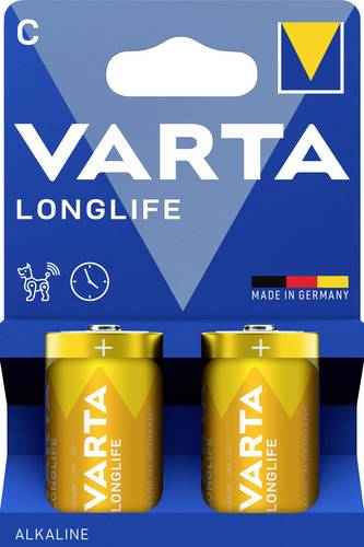 Varta Longlife C Blister 2 Baby (C)-Batterie Alkali-Mangan 1.5V 2St.