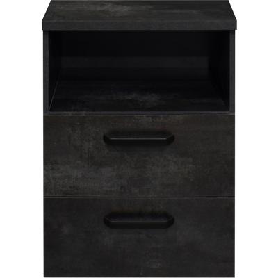 Mehrzweckschrank MÄUSBACHER, schwarz (schwarzstahl), B:50cm H:73cm T:35cm, Holzwerkstoff, Schränke, Mehrzweckschrank