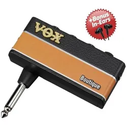 Vox Kopfhörer-Verstärker für Gitarre amPlug 3 Boutique + Bonus In-Ear Kopfhörer, Kopfhörerverstärker, Schwarz