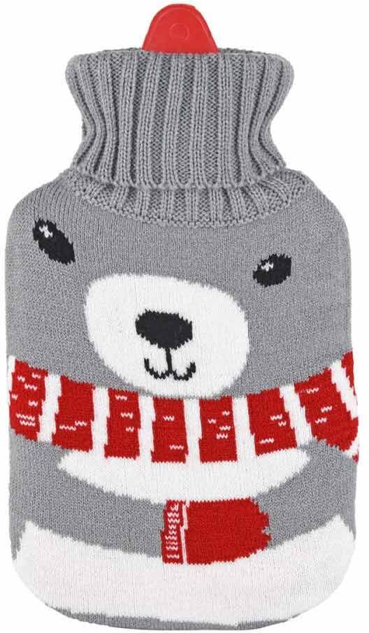 Wärmflasche Baby 1 l mit Rollkragenpullover Bezug
