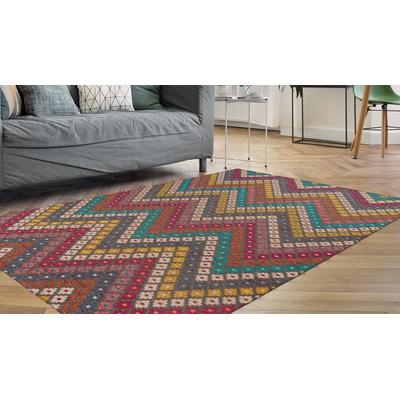 Teppich PADIRO "Primavera 225", bunt (multi), B:200cm H:5mm L:290cm, Baumwolle, Chenille, Polyester, Teppiche, Teppich, Flachgewebe