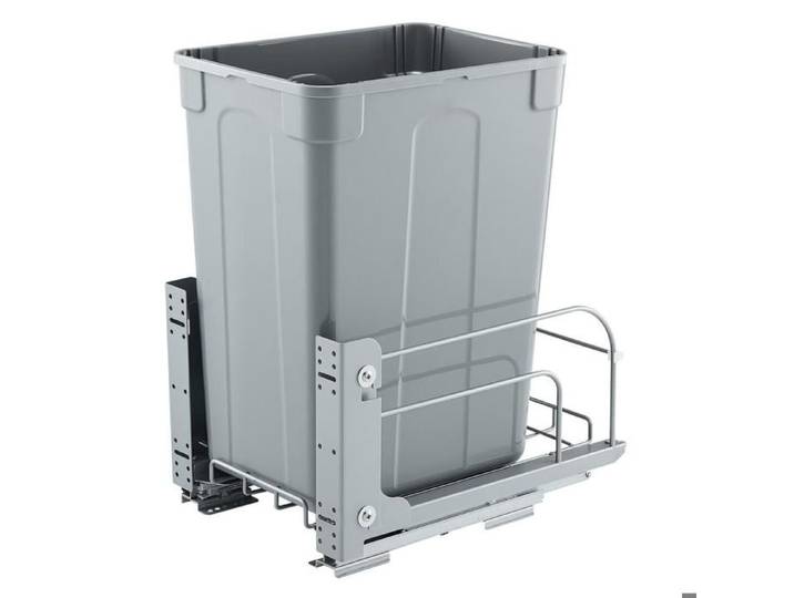 Gain de Place sous Évier : Poubelle Coulissante Meuble Bas 33 L Collecteur de Déchets à Fermeture Douce Charge 30 kg
