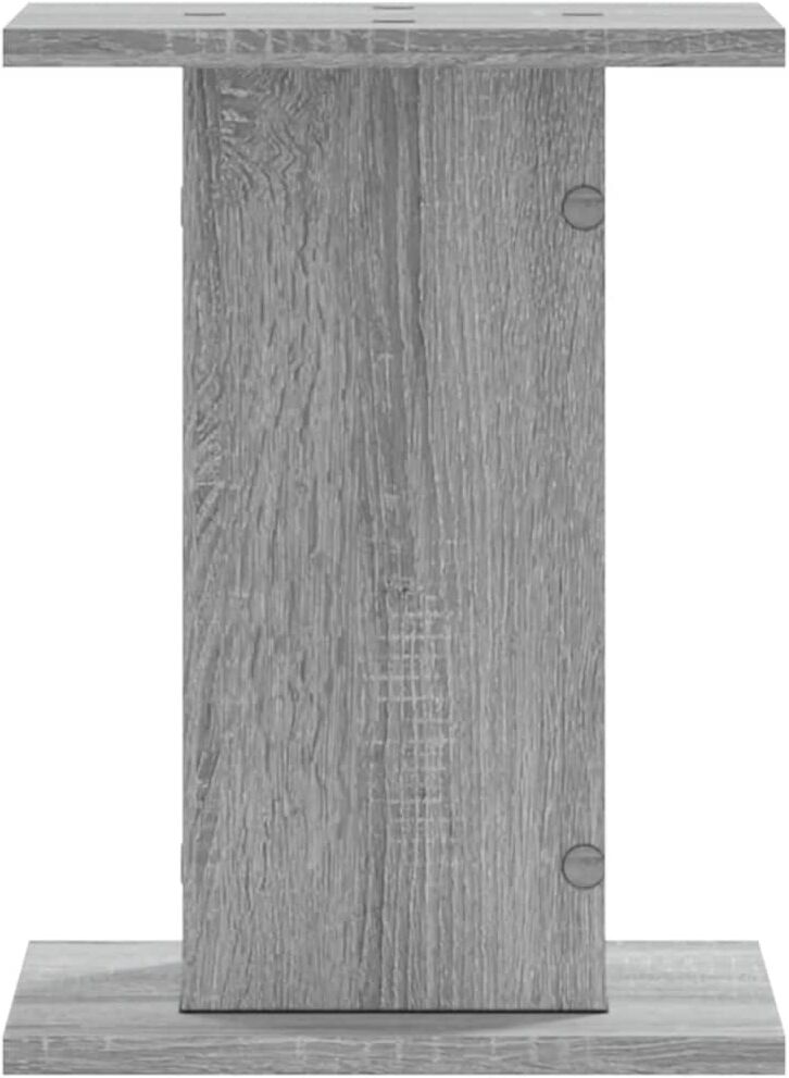 vidaXL Supports de haut-parleurs 2 pcs gris sonoma bois d'ingénierie
