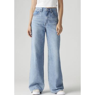 Weite Jeans LEVI'S "CINCH BAGGY", Damen, Gr. 28, Länge 31, blau (cinch baggy invested indigo), Denim/Jeans, Obermaterial: 100% Baumwolle, lang, Jeans, Hohe Leibhöhe, weite Beinform