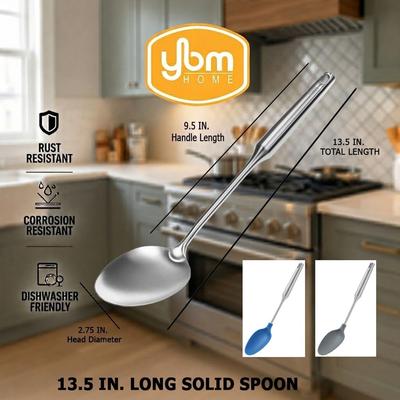 YBM Home Stainless Steel Cooking Spoon, Large Serving Utensil