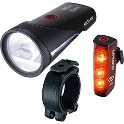 Sigma Sport AURA 100 Set Fahrradlicht mit BLAZE LINK und Schraubhalterung – Leistungsstarke LED-Beleuchtung für sicheres Fahren