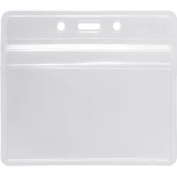 20 Ausweishülle, wasserfest, Scheckkartenformat, Querformat Breitseite, Weich-PVC, transparent