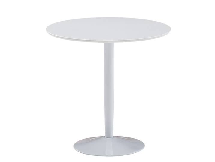 Esstisch rund Ø 75 cm Metall Eisen lackiert Weiß
