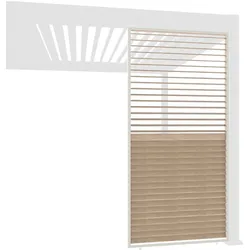 Weide Holzoptik Wand Für Pergola Drehbare Lamellen Aluminium 3 Maße0.93 Meter Holzoptik