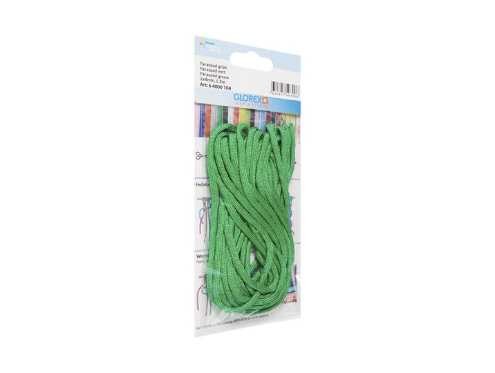 Glorex Paracord-Nylonschnur Grün 2 × 4 mm