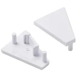 Brumberg 53073070 Endkappen-Set zu LED-Anbau-Eckprofil 53702070, weiss