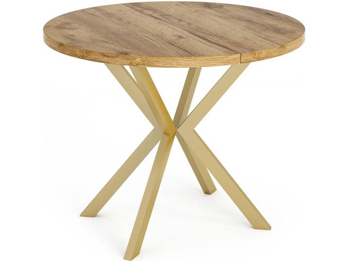 ESSTISCH Flora runder ausziehbarer, Craft Eiche 120-200/120/76 cm