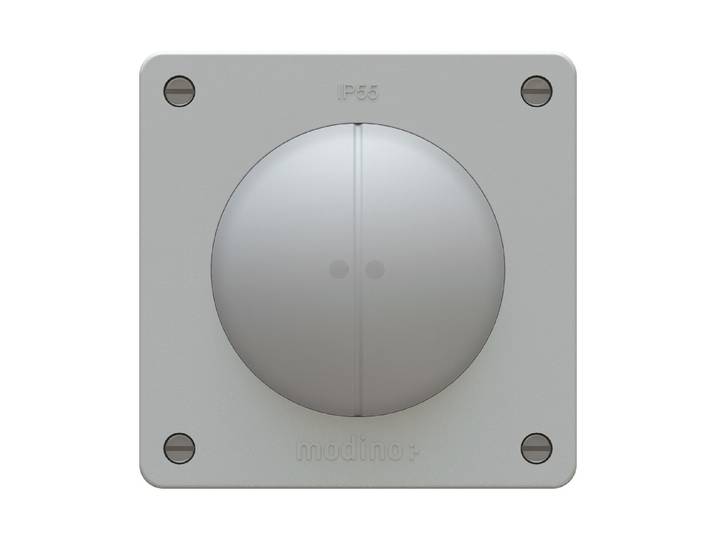 Max Hauri Exo Doppel-Druckschalter Schema 3+3 2x bel. Eins. +Fr.set exo Ip55 gr