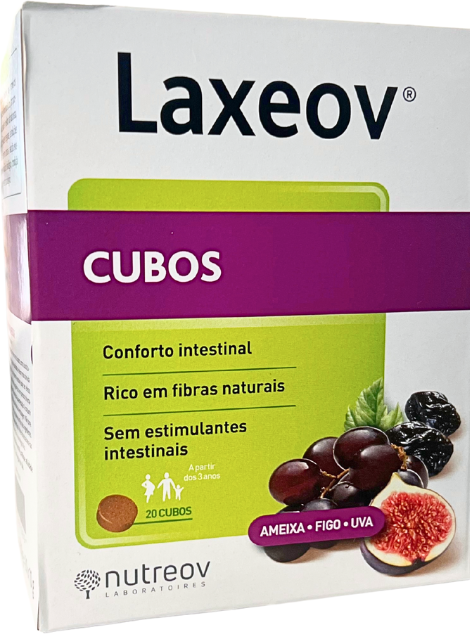 Nutreov Laxeov Cubos Ameixa Figo e Uva 20 unidades