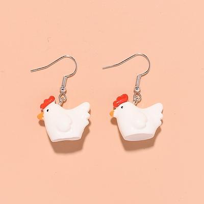 Damen Ohrring Schick Freude Tropisch Stilvoll Ohrringe Schmuck Weiß Für Party