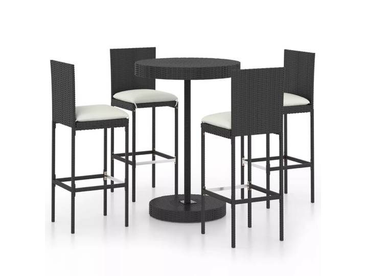 VidaXL - Bar-set poly-rattan, One Size, Schwarz