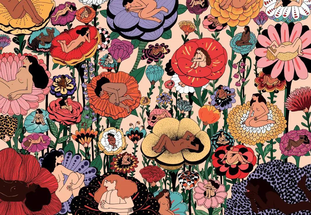 Pieces & Peace Puzzel Blumenfrauen - 1000-delige puzzel