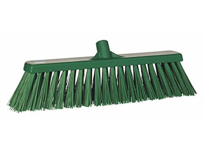 Vikan Block heavy duty sweep vloerbezem head reinigingsborstel, PET ingetrokken polypropyleen, 2920, groen, 1
