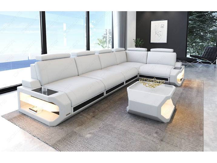 Leder-Ecksofa Siena L Lang Komfort & Stil