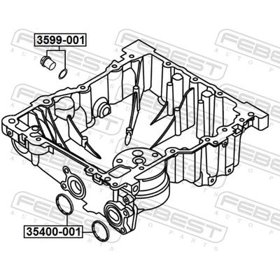 FEBEST Verschlussschraube, Ölwanne 3599-001 für GEELY VAG