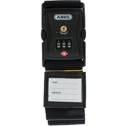 Abus Kofferband 620TSA/192 SCHWARZ - für USA reisen - TSA - Zahlencode - 192cm