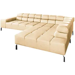 ECKSOFA NELSON Beige Leder