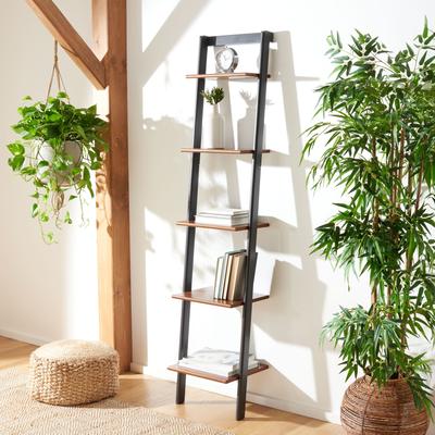 "SAFAVIEH Allaire 16.9-Inch Leaning Wood Bookshelf, Modern - 16.9"" W x 14"" L x 76"" H"