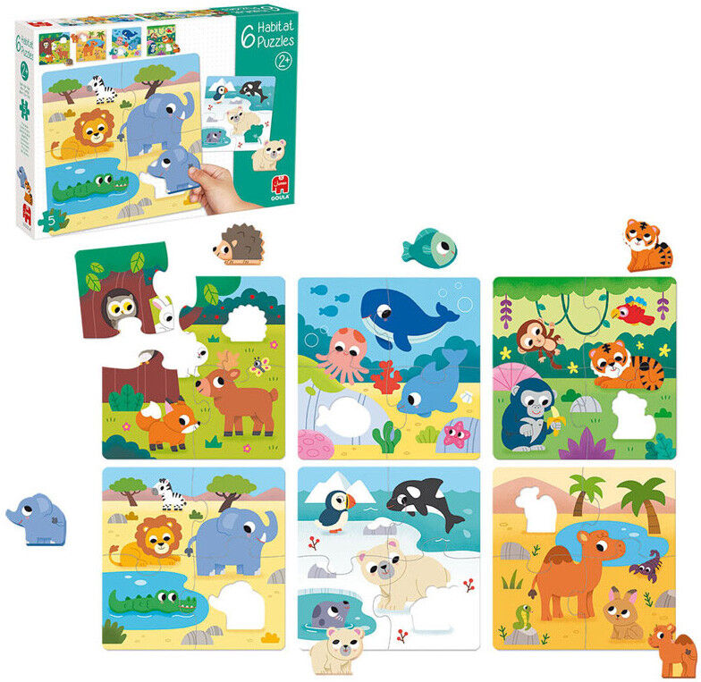Jumbo Diset 6 Puzzle 4 pcs Habitat - Jumbo