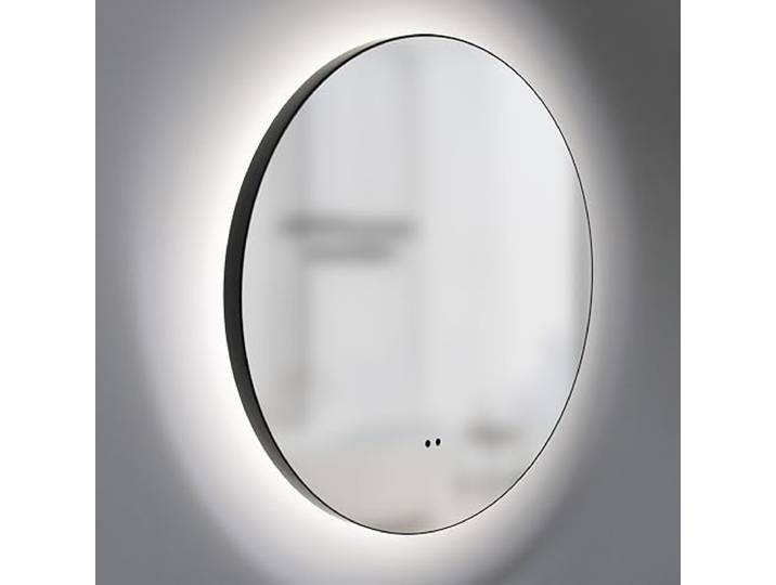Talos Miroir de Salle de Bain LED Rond Verona Shine en Noir Mat Ø50 cm - Miroir avec capteur de Mouvement - adapté aux pièces humides grâce au Cadre en Aluminium