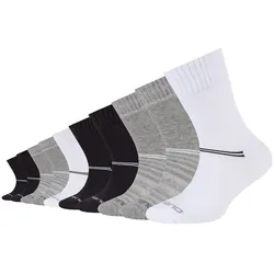 10er Pack camano Mesh Ventilation Crew Socken Kinder 9997 - black mix 23-26