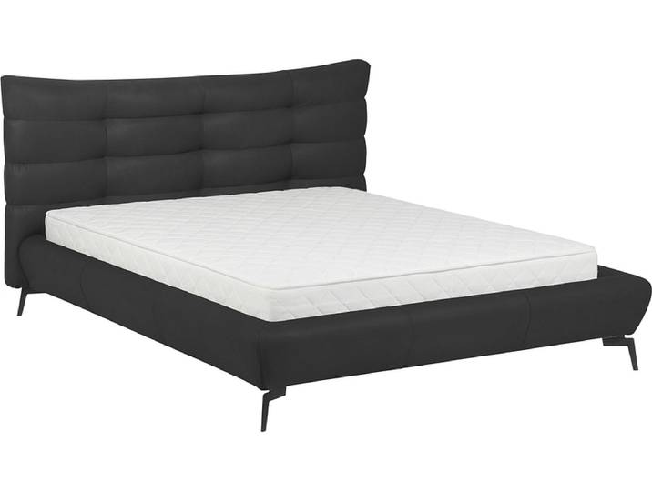 Bett WILLOW 160x200cm echtleder anthrazit
