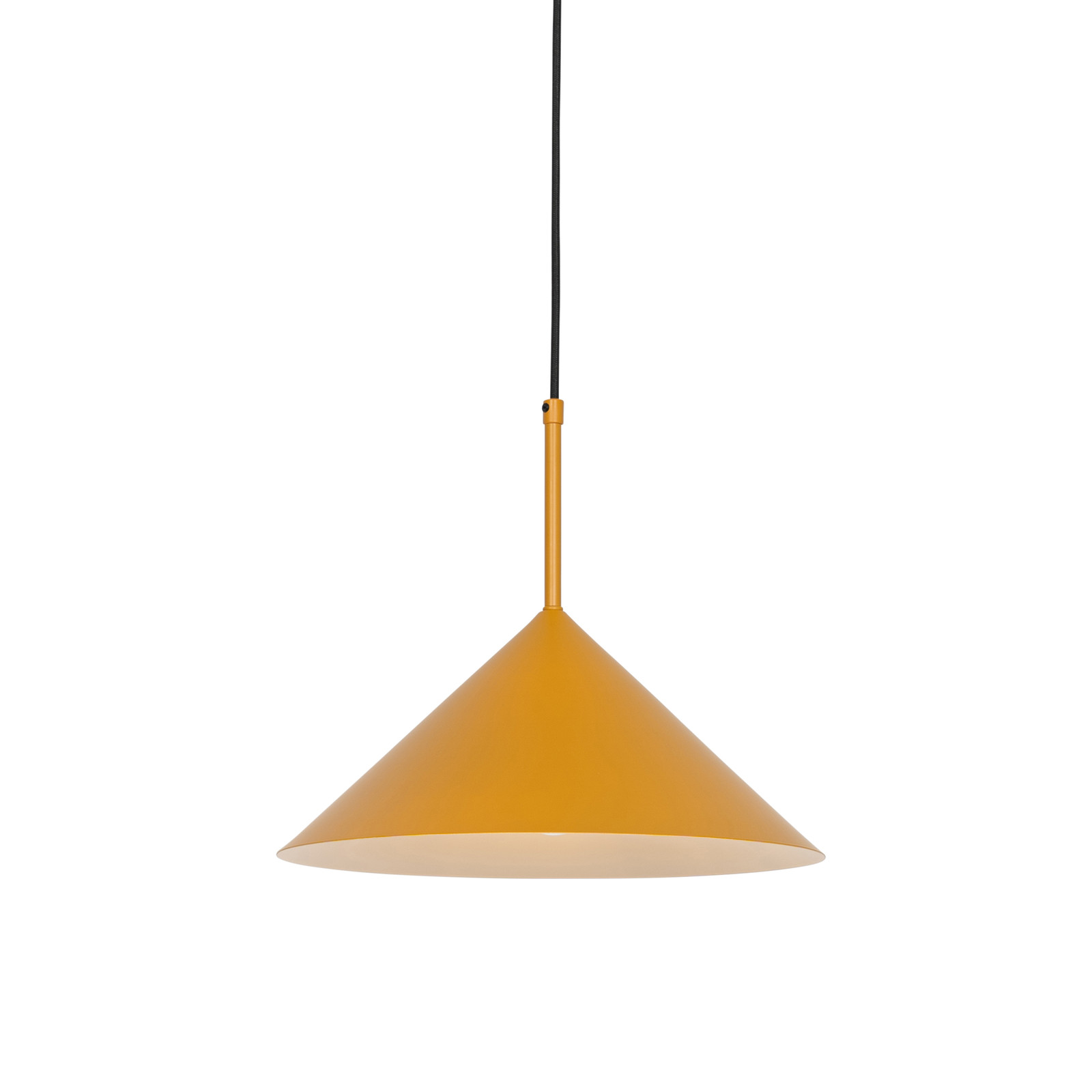 Qazqa Triangolo Design Hanglamp Geel - Metalen Driehoek - Dimbaar