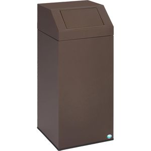 VAR Mülleimer 12302, deep-brown, aus Metall, 45 Liter