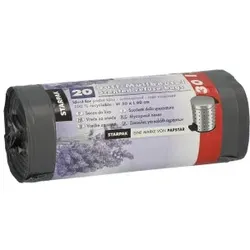 Starpak 400 Müllbeutel, LDPE mit Duft 30 l 60 cm x 50 cm grau - Lavender